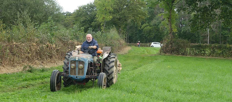 Jean François et son tracteur